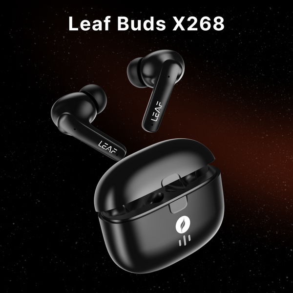 LEAF BUDS X268 CARBON BLACK TRUE WIRELESS EARBUDS