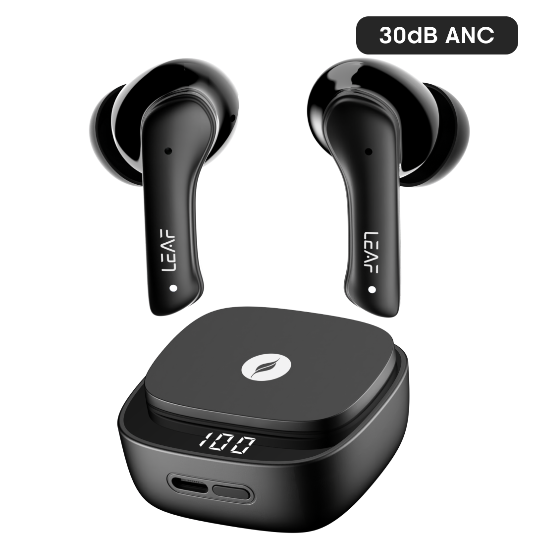 LEAF BUDS X614 ANC TRUE WIRELESS EARBUDS (CARBON BLACK)