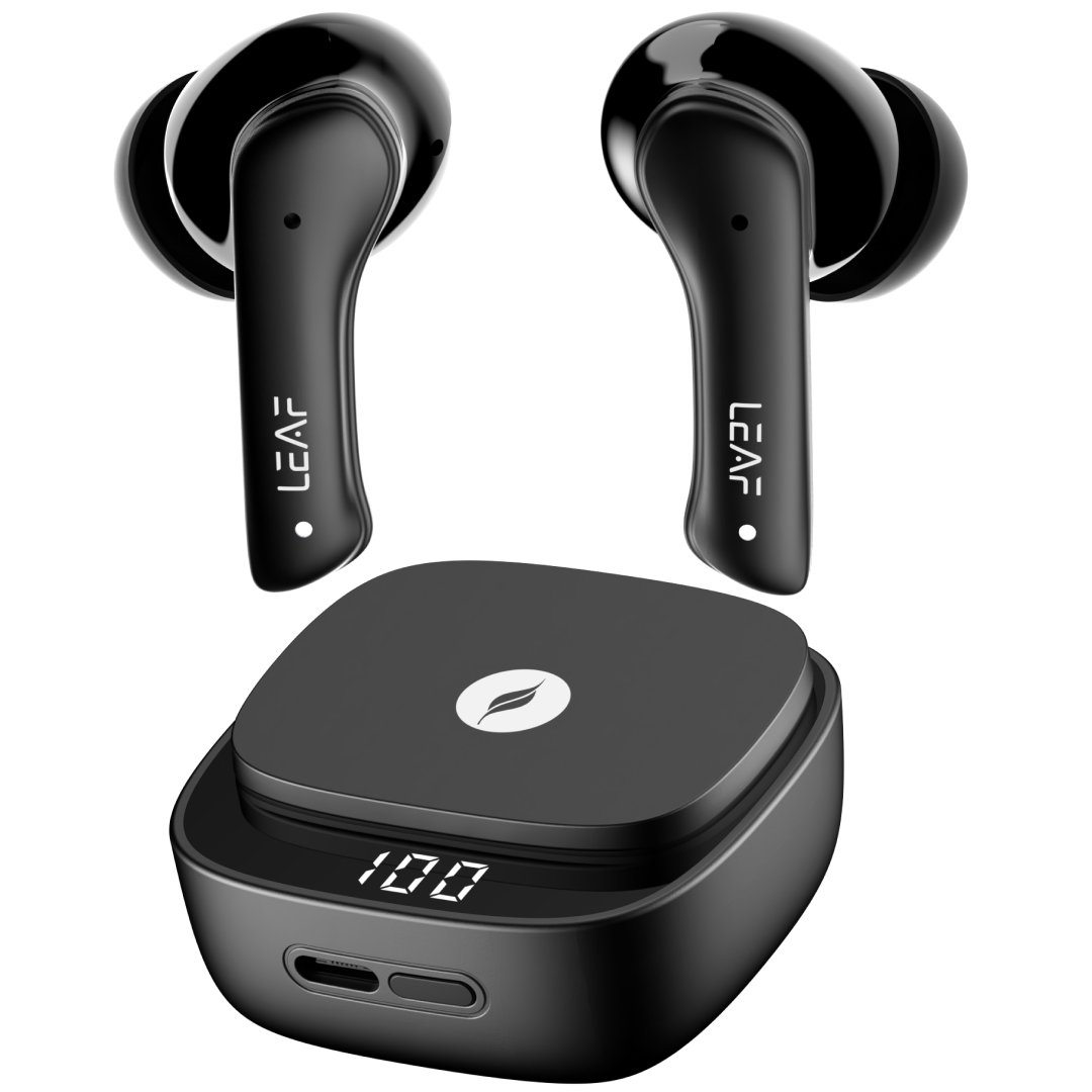 LEAF BUDS X614 ANC TRUE WIRELESS EARBUDS (CARBON BLACK)