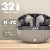 LEAF BUDS X342 TRUE WIRELESS EARBUDS (DUNE GREY)