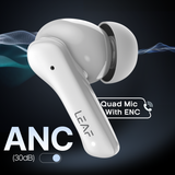 LEAF BUDS X614 ANC TRUE WIRELESS EARBUDS (PURE WHITE)