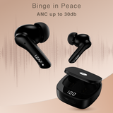 LEAF BUDS X614 ANC TRUE WIRELESS EARBUDS (CARBON BLACK)