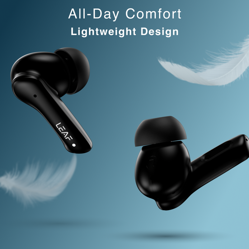 LEAF BUDS X614 ANC TRUE WIRELESS EARBUDS (CARBON BLACK)